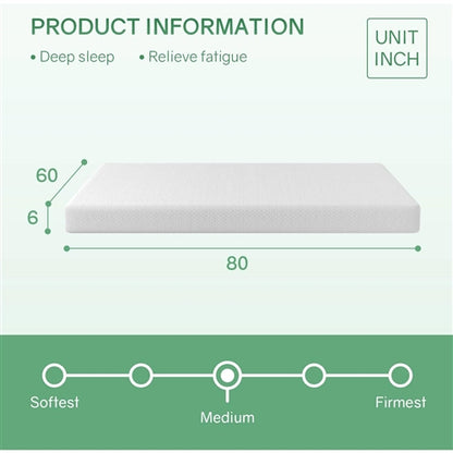 Queen size 6-inch Thick Medium Firm Cool Gel Memory Foam Mattress