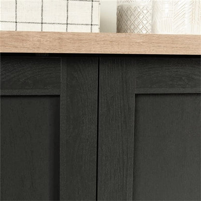 FarmHouse Black Oak Drawer and Garment Rod Wardrobe Armoire