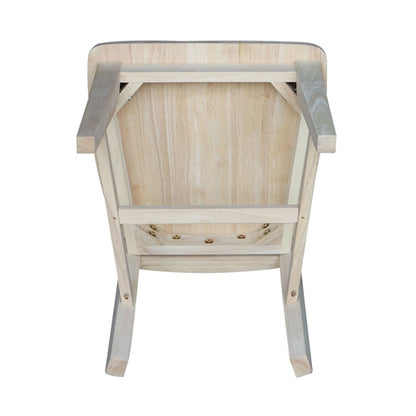 Set of 2 - Mission Style Unfinished Wood Dining Chair with High Back