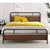 Industrial Metal Wood Platform Bed Frame with Headboard and Footboard