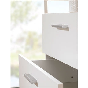 Contemporary Style White 4-Drawer Bedroom Bureau Storage Chest