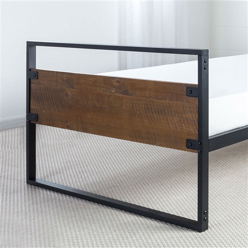 Twin Modern Wood Metal Daybed Frame with Steel Slats