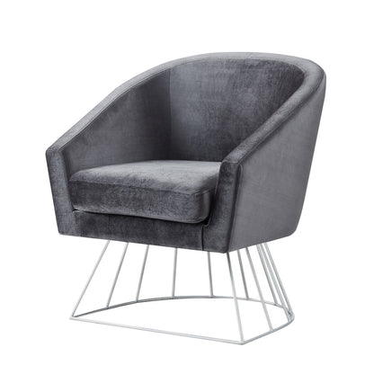 Adalene Velvet Accent Chair