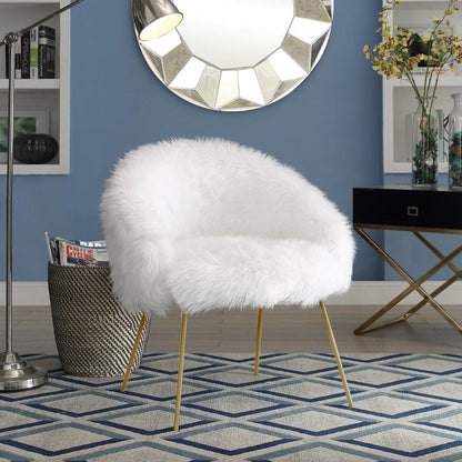 Ana Lux Fur Accent Chair