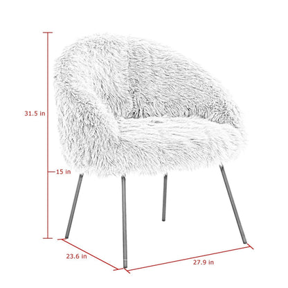 Ana Lux Fur Accent Chair