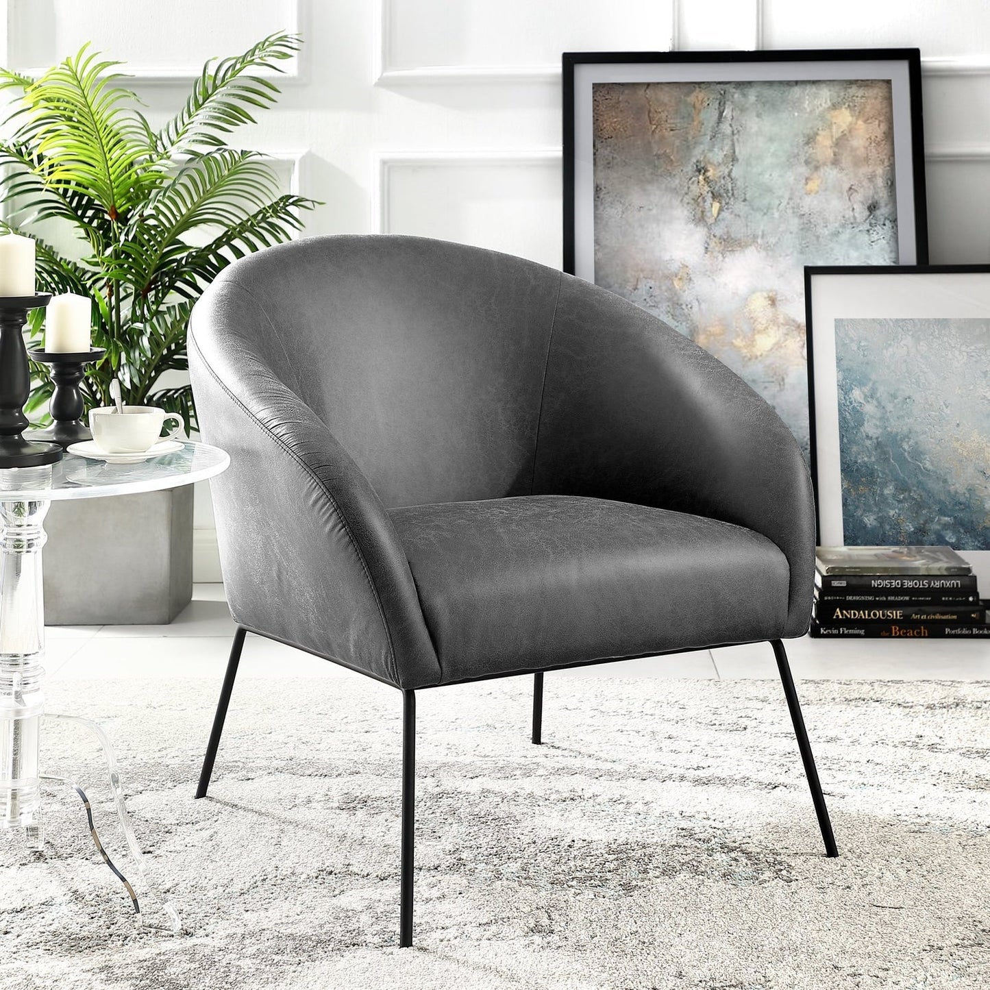 Catriona Leather Accent Chair