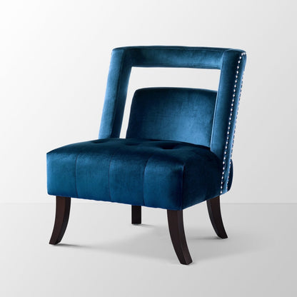 Salvador Velvet Armless Accent Chair