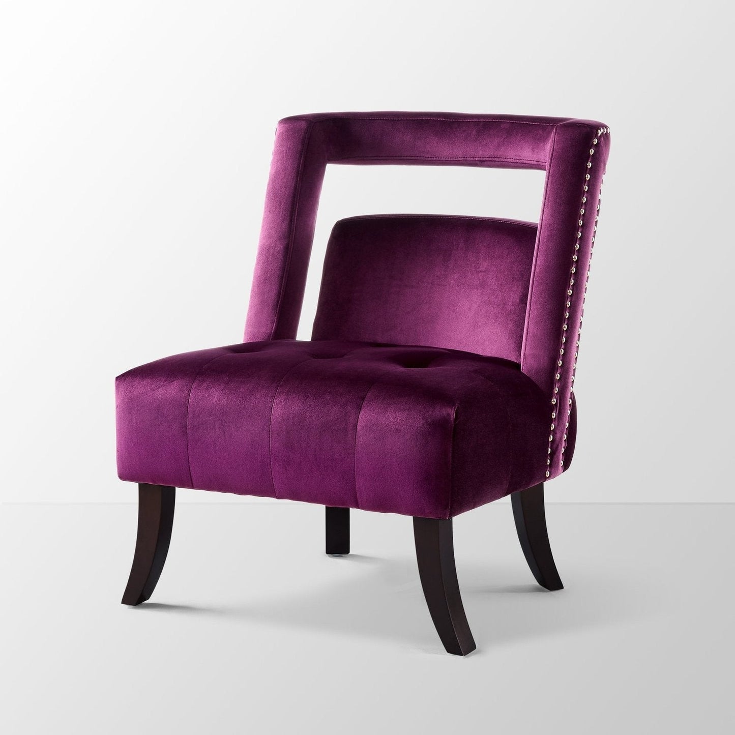 Salvador Velvet Armless Accent Chair