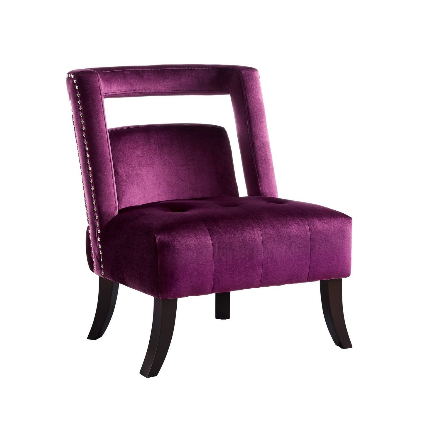 Salvador Velvet Armless Accent Chair