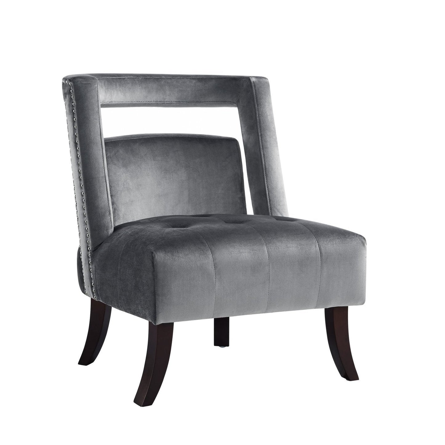 Salvador Velvet Armless Accent Chair