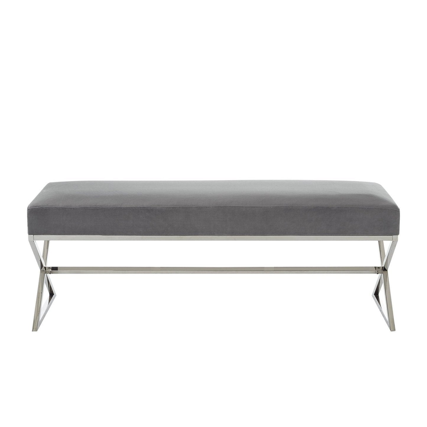 Aurora Velvet X-Leg Bench