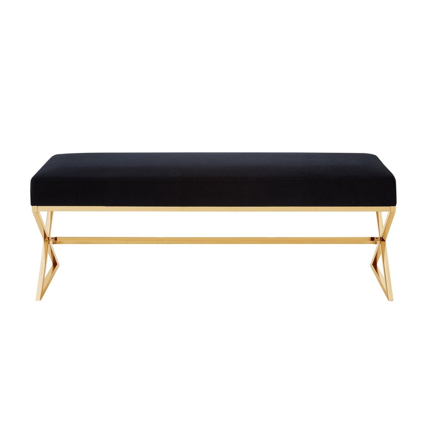 Aurora Velvet X-Leg Bench