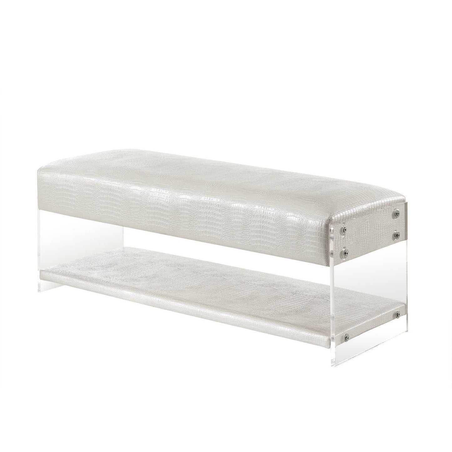 Galileo PU Leather Shelf Bench