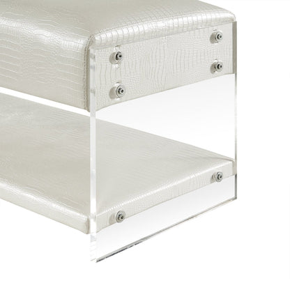 Galileo PU Leather Shelf Bench