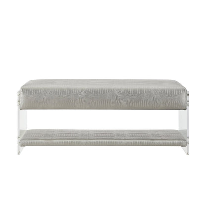 Galileo PU Leather Shelf Bench