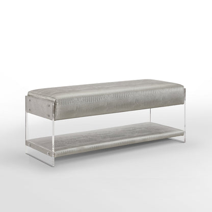 Galileo PU Leather Shelf Bench