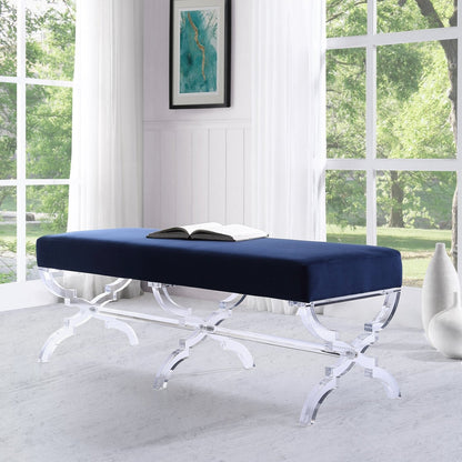 Giselle Velvet X-Leg Bench