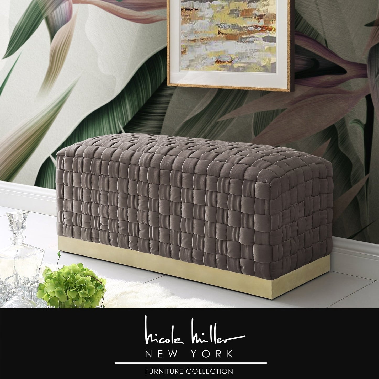 Satine Velvet Bench