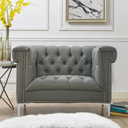 Oxford PU Leather Club Chair