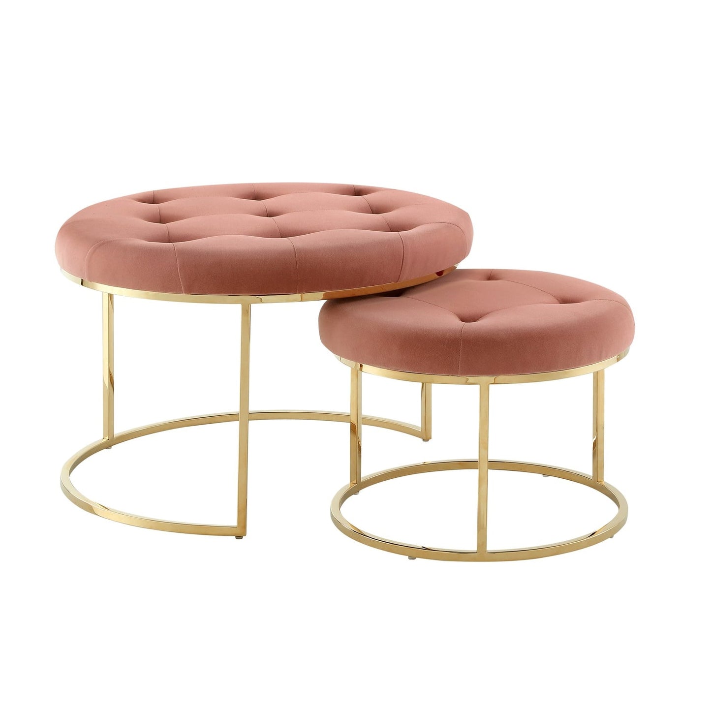 Carlotta Velvet Nesting Coffee Table (Set of 2)