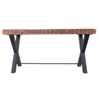 Counter Height Bench with "X" Metal Legs