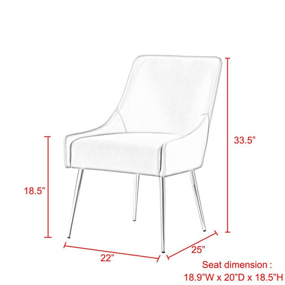 Christine Armless Dining Chair (set of 2)