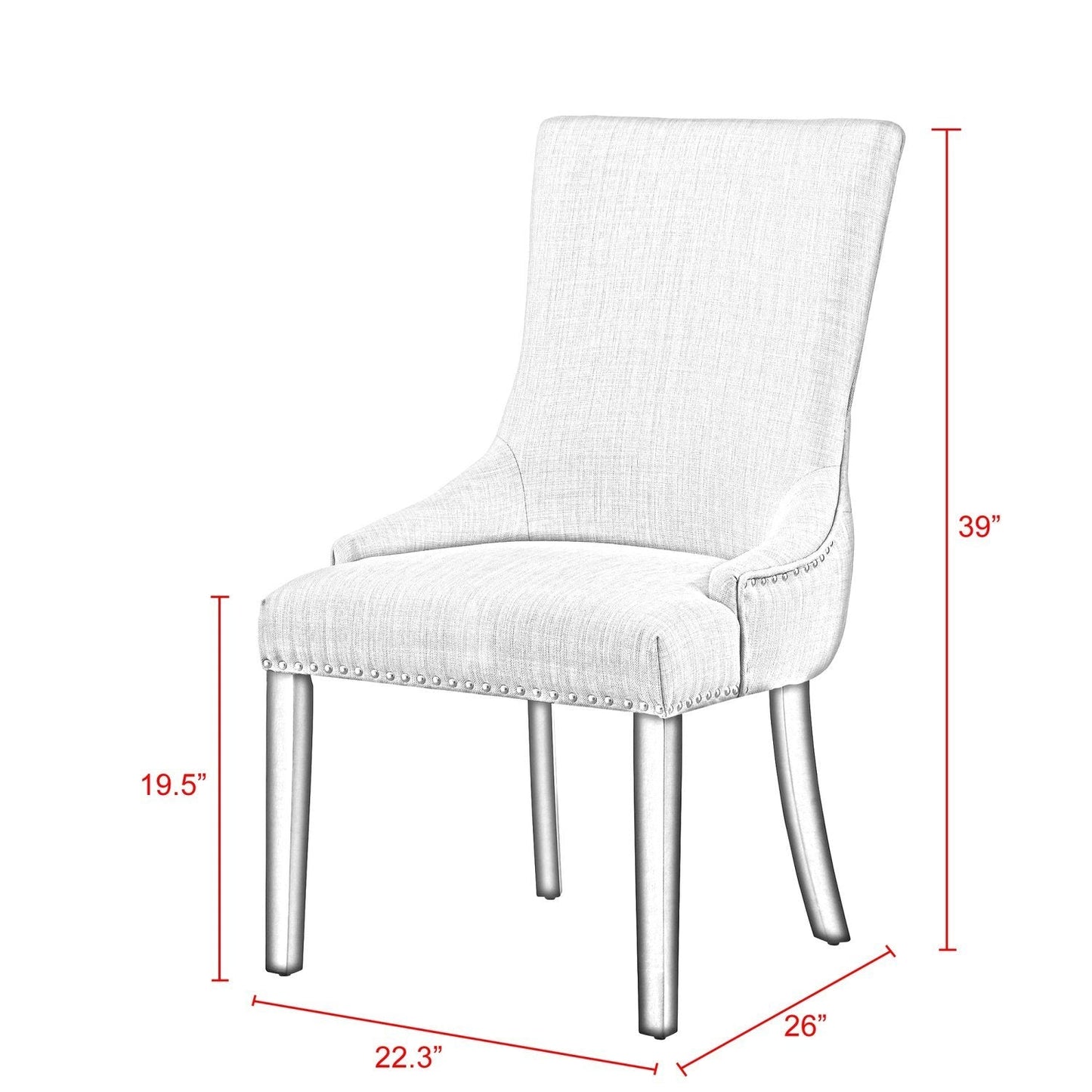 Oscar Armless Dining Chair (Set of 2)