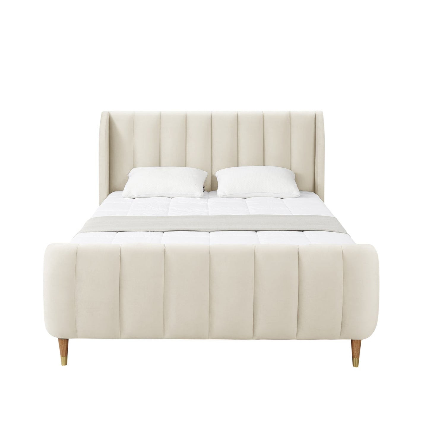 Misael Velvet Platform Bed