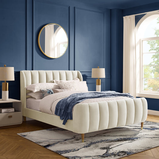 Misael Velvet Platform Bed