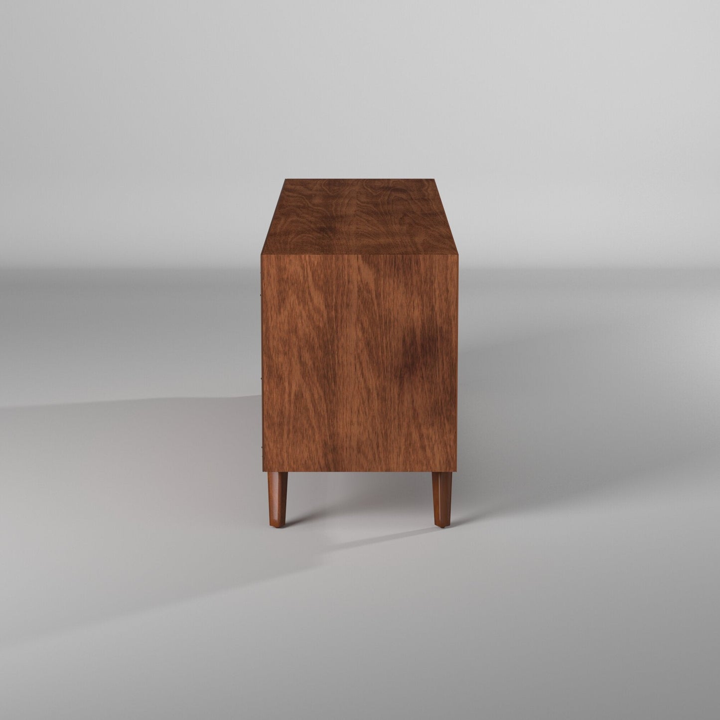 Flynn Large TV Console, Cherry Acorn/White