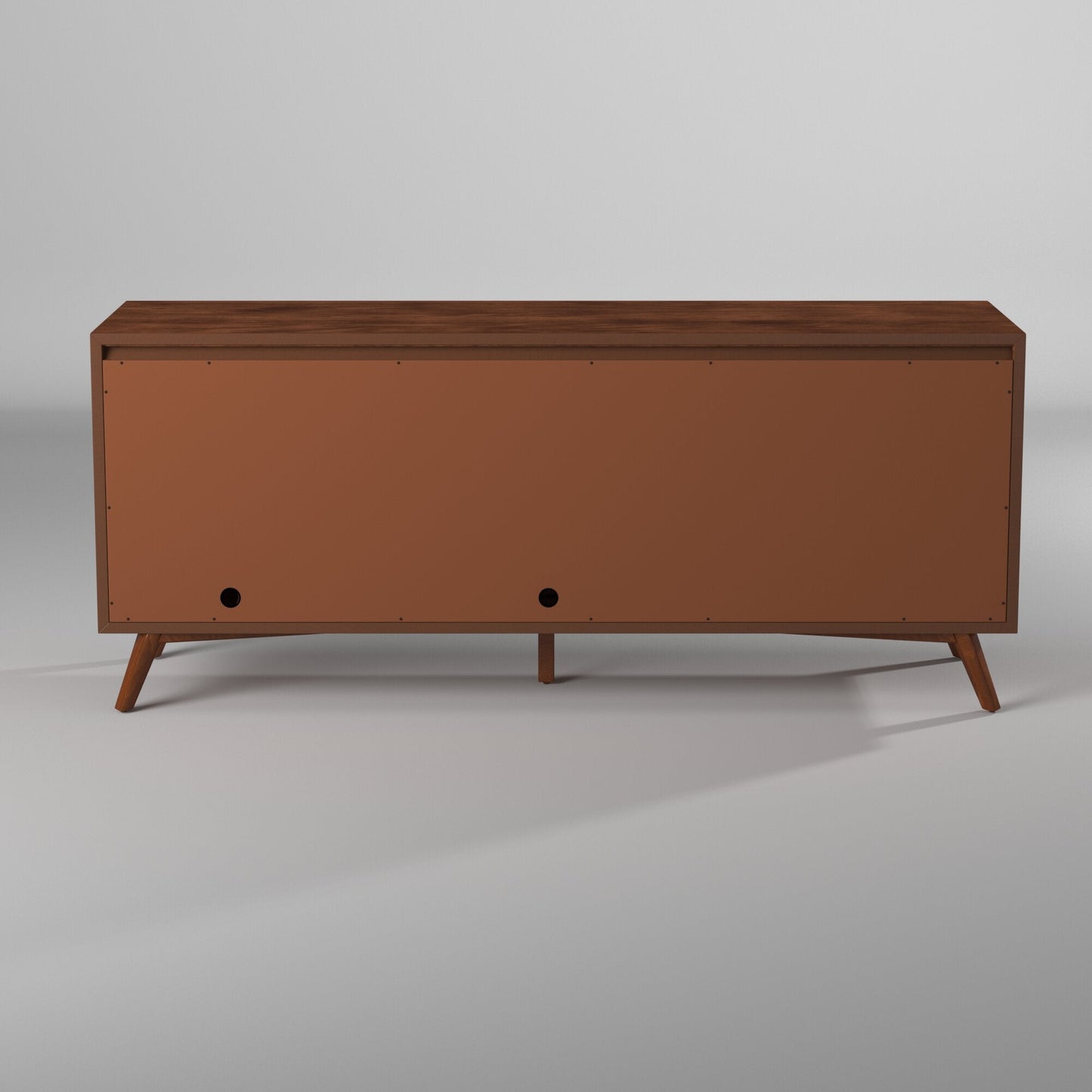 Flynn Large TV Console, Cherry Acorn/White
