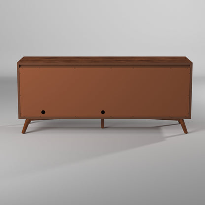 Flynn Large TV Console, Cherry Acorn/White