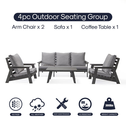 Estefany Outdoor 4pc Seating Group