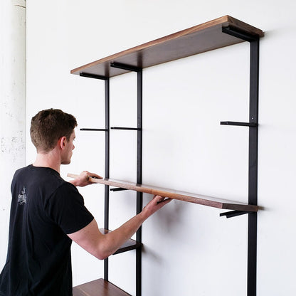 Floating Desk + 4 Shelves