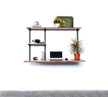 Floating Desk + 2 Shelves