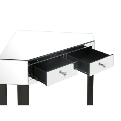 Amaris Mirrored Corner Vanity Set