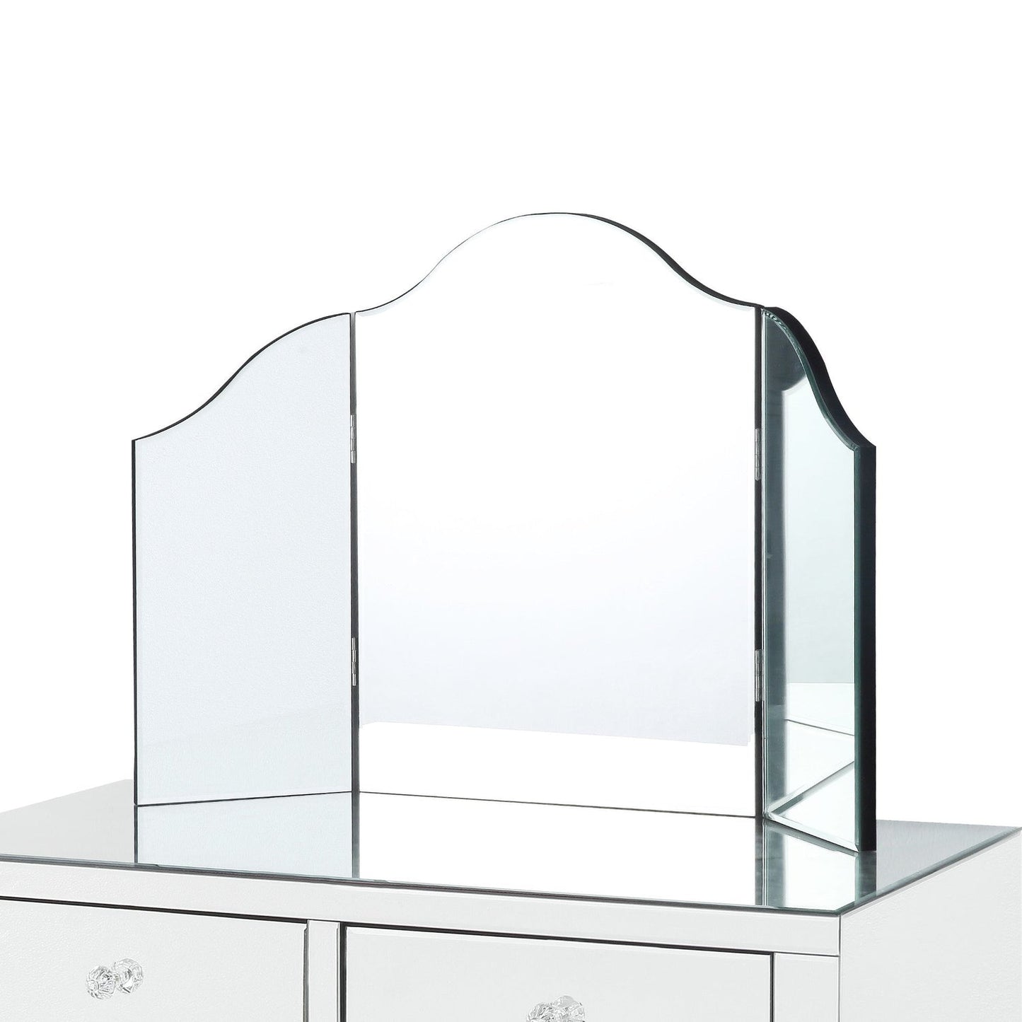 Amaris Mirrored Corner Vanity Set