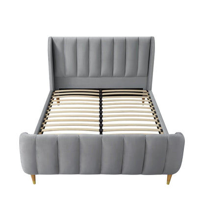 Misael Velvet Platform Bed