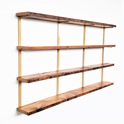 Wall Mount 4 Shelf Unit: 54.5" H