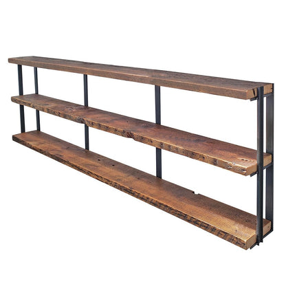 Wall Mount 3 Shelf Unit with Bookends: 30"H