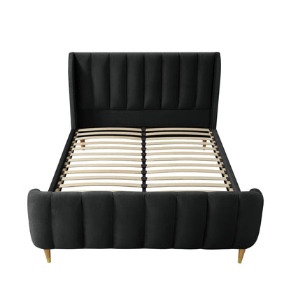 Misael Velvet Platform Bed