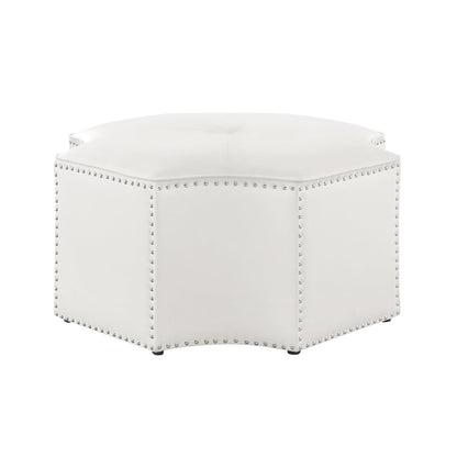 Fiorella Leather Cocktail Ottoman