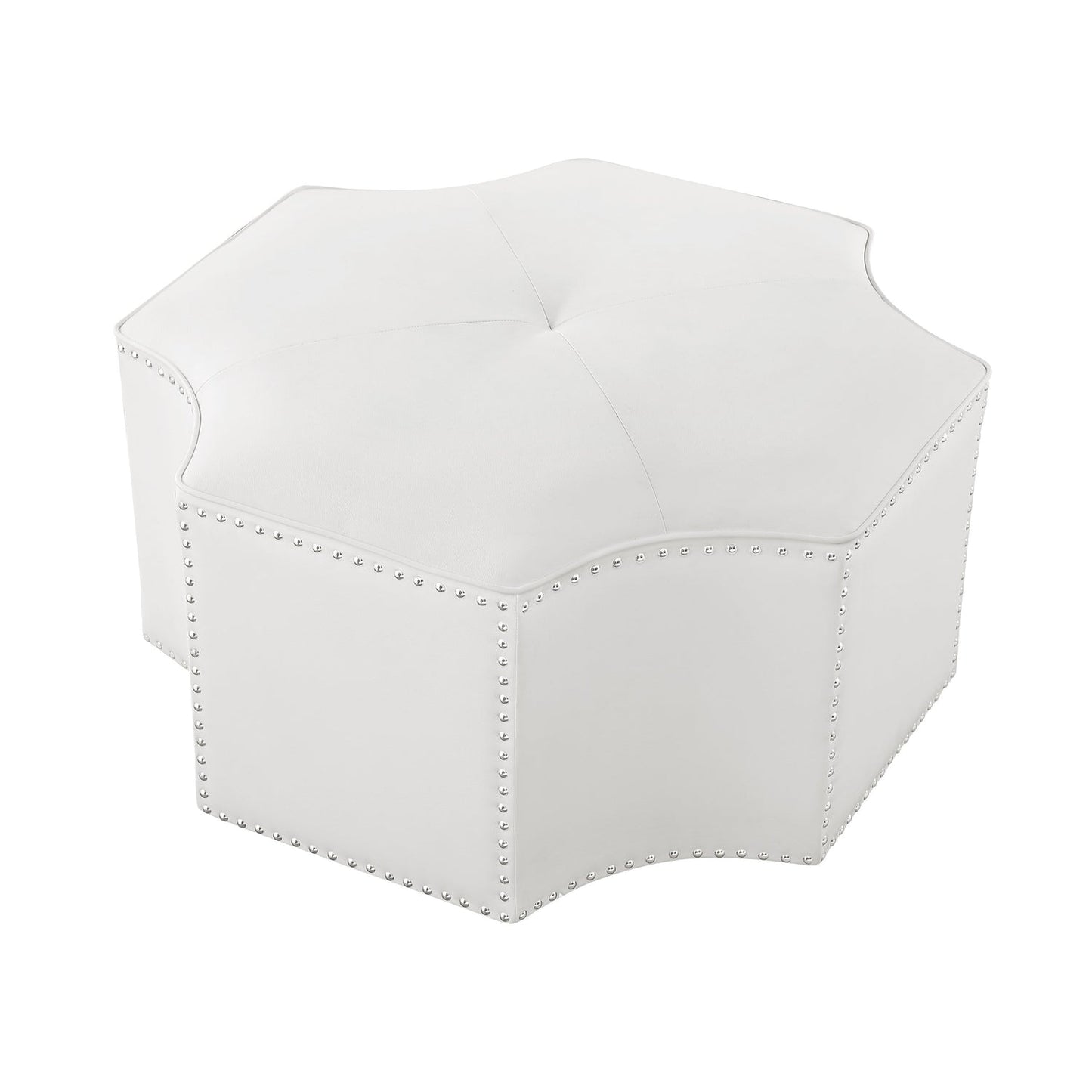 Fiorella Leather Cocktail Ottoman