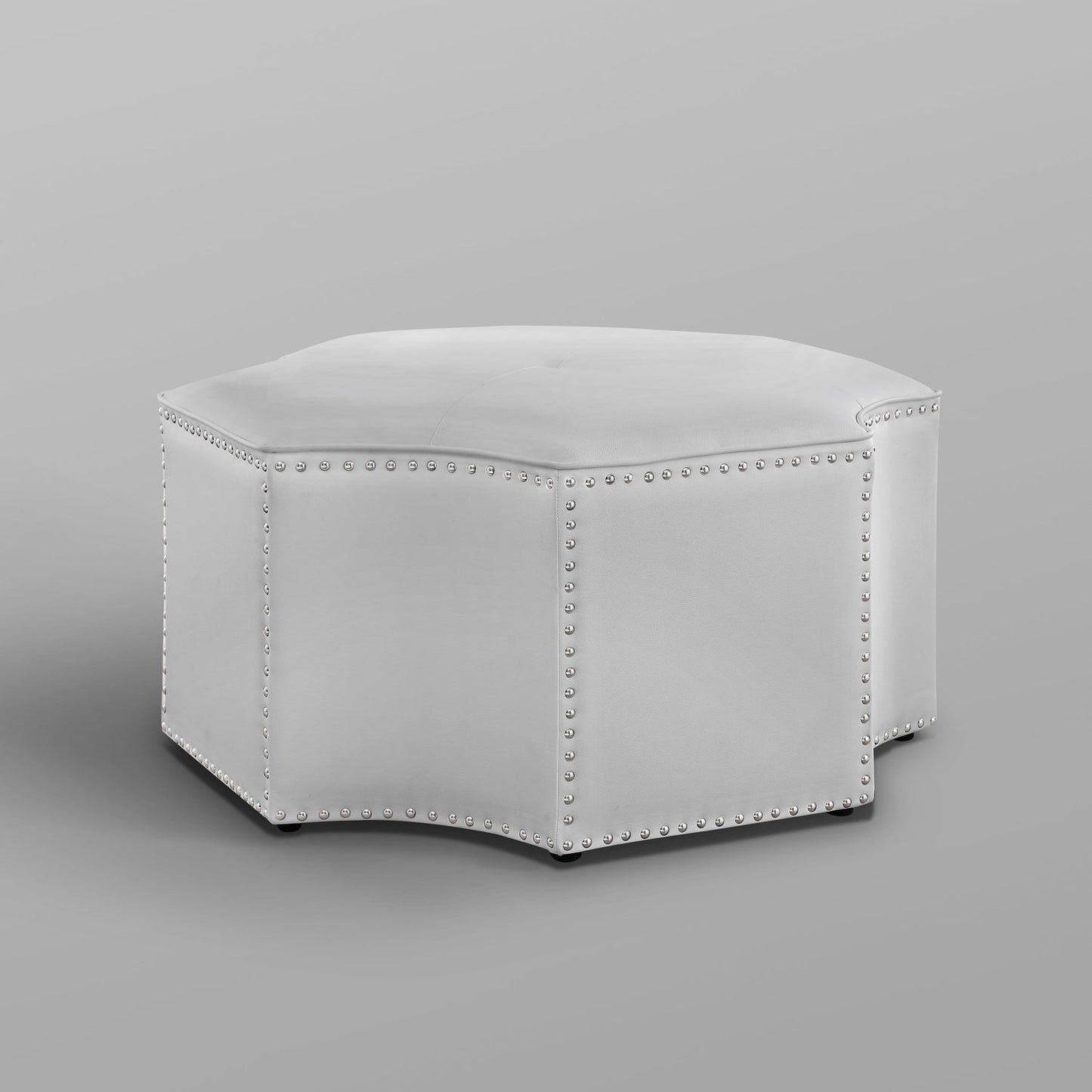 Fiorella Leather Cocktail Ottoman