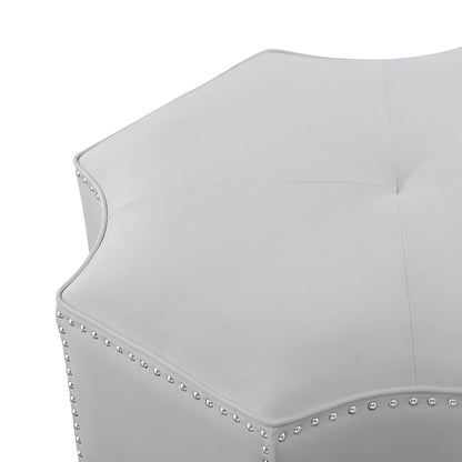 Fiorella Leather Cocktail Ottoman