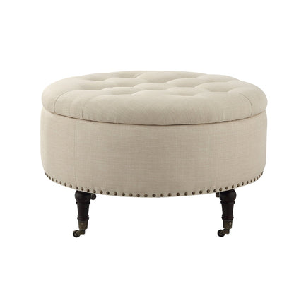 Elizabeth Storage Ottoman Linen