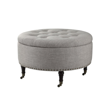 Elizabeth Storage Ottoman Linen