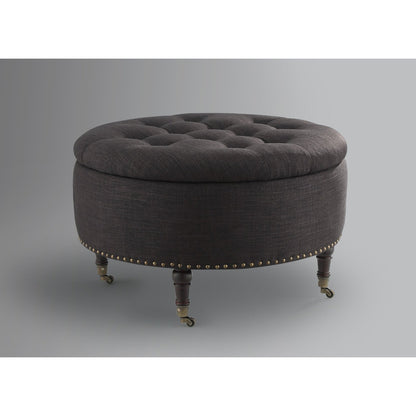 Elizabeth Storage Ottoman Linen