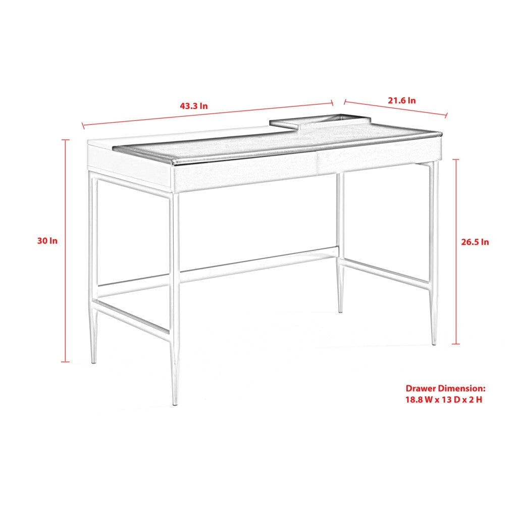 Aubrielle Writing Desk with 2 Drawers