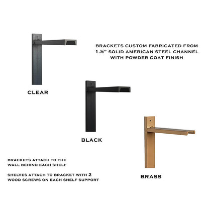 Wall Mount 4 Shelf Unit: 54.5" H